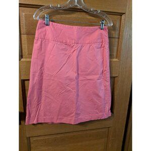 Merona Pencil Skirt Size 2 Coral Modest Stretch Lined Womens